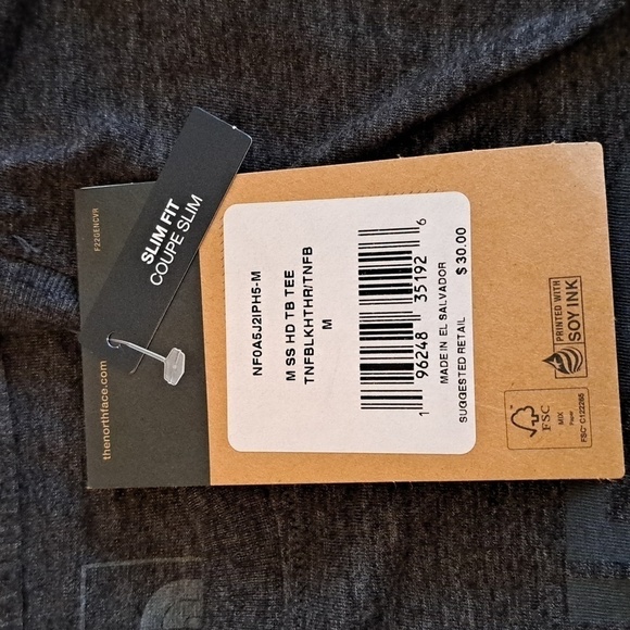 The North Face Men's SS Half Dome Tri-Blend Tee- TNF Dark Grey Heather - Size: M - Picture 7 of 8